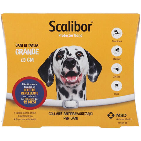 MSD ANIMAL HEALTH - SCALIBOR PROTECTOR BAND*collare antiparassitario bianco 65 cm cani taglia grande