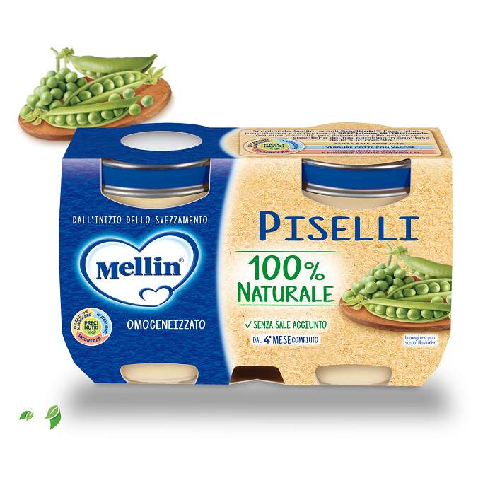 Mellin - Omogeneizzato piselli 2 x 125 g