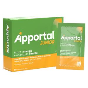Pharmanutra - Apportal junior 14 bustine da 7,5 g gusto arancia e passion fruit con fruttosio senza glutine senza lattosio