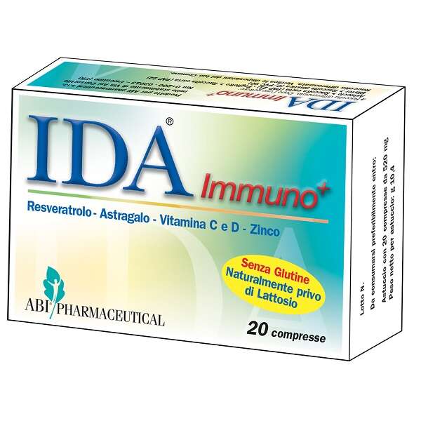 Ida immuno+ - 20 compresse senza glutine naturalmente privo di lattosio
