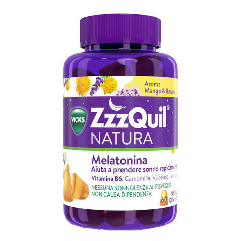 Vicks - Zzzquil natura mango & banana 60 pastiglie gommose