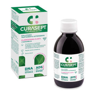 Curasept - Collutorio ads dna trattamento astringente 200 ml + campione omaggio dentifricio astringente 6 ml