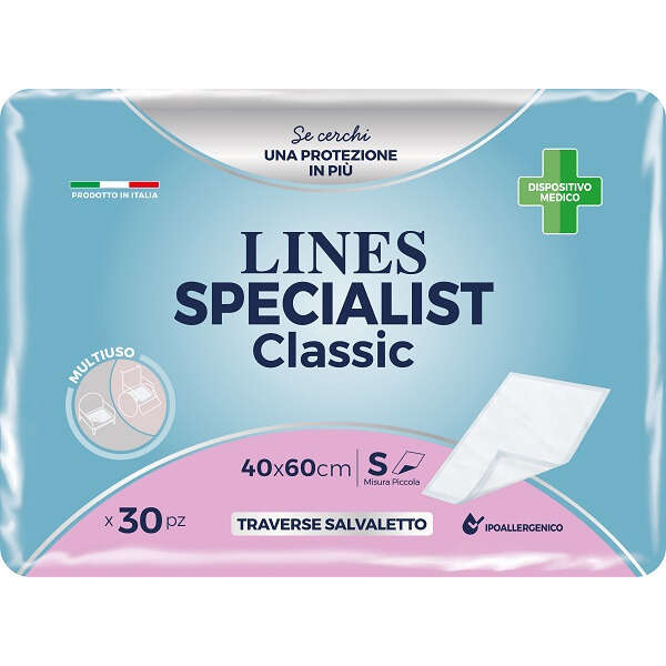 Lines - Traversa per incontinenza  specialist classic 40x60 cm 30 pezzi