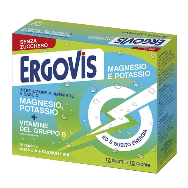 Ergovis - Mg+k vitamine b senza zucchero 12 bustine