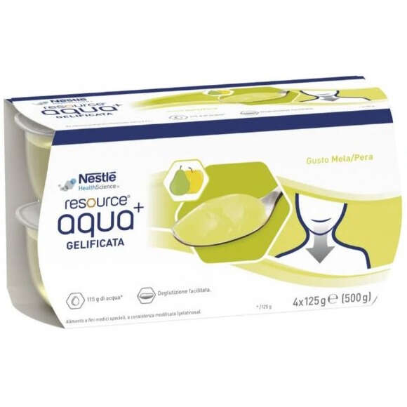 Nestle' - Resource aqua acqua gelificata+applepear cup 6 4x125 g