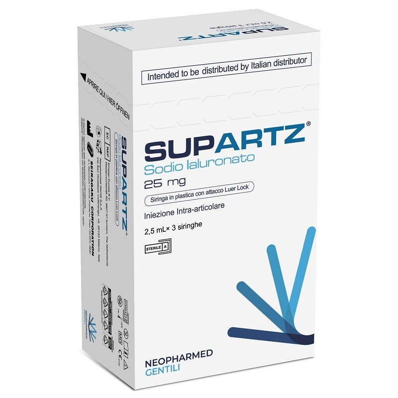 Mdm - Siringa preriempita intra-articolare supartz acido ialuronico 25 mg 2,5 ml 3 pezzi