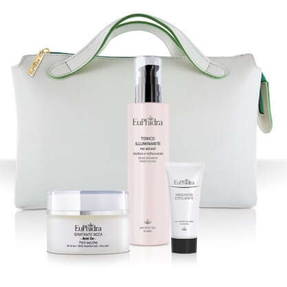 Euphidra - Personal hydra system crema idratante antiox ricca 40 ml + tonico illuminante 200 ml + maschera esfoliante 20 ml