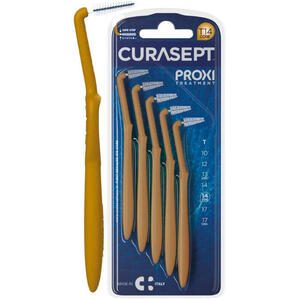 Curasept - Scovolino  proxi angle misura t14 conico iso 4 colore ocra diametro 1,4 mm 5 pezzi