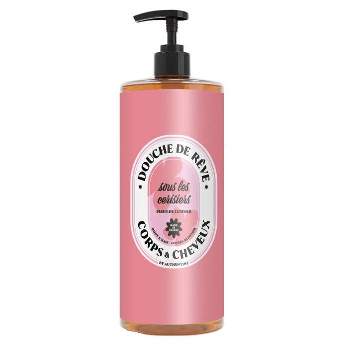 Douche de reve corps & cheveux - Authentine douche de reve printemps sous les cerisiers 1 litro edizione limitata