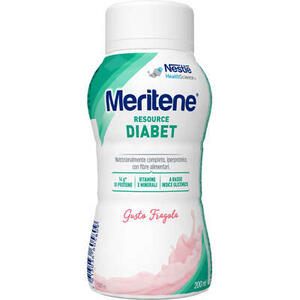 Meritene - Resource diabet fragola alimento iperproteico 28 vitamine e minerali 200 ml