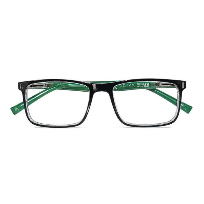Twins - Occhiale da lettura premontato platinum giove nero +2,00