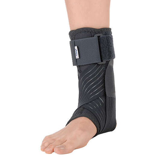 Cavigliera traspirante con bendaggio ad 8 stabilizzante - Cavigliera stabilizzante con bendaggio a 8 funzionale grigio medium