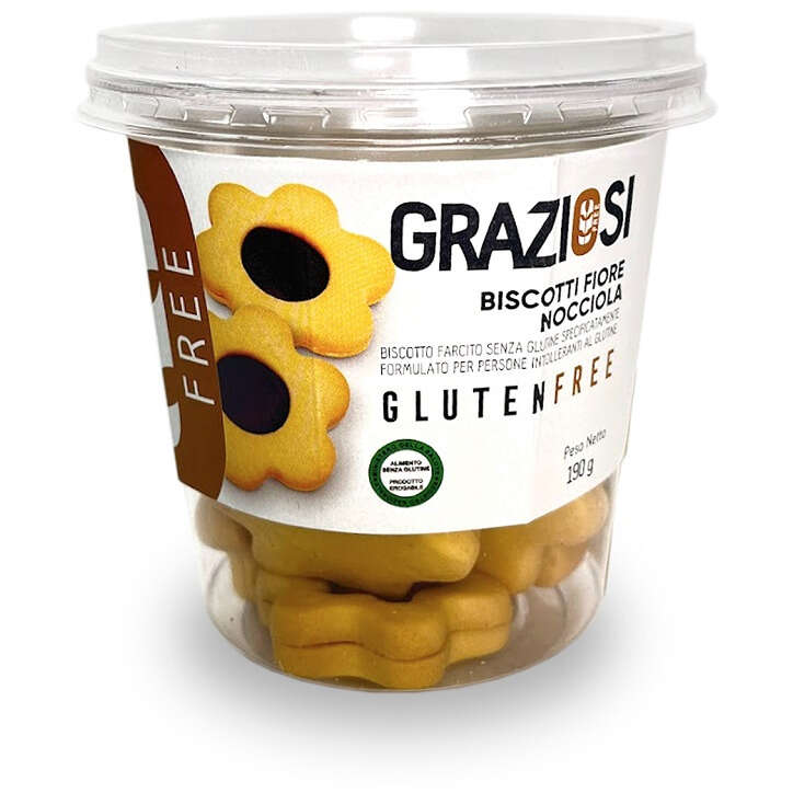 Biscotto fiore nocciola - Fiore con crema di nocciola biscotto 190 g