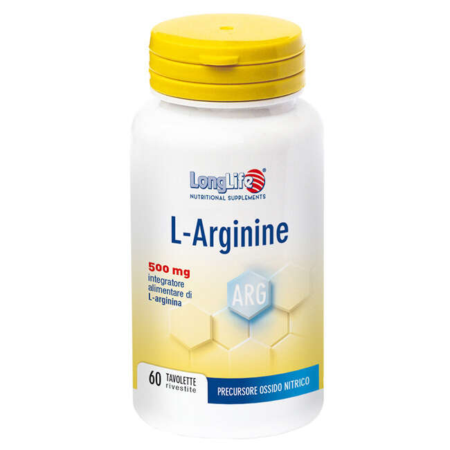 Longlife - L-arginine 60 tavolette rivestite da 900 mg