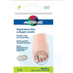 Master aid  separatore dita a doppio a anello - Separatore dita master-aid footcare con anello doppio small 2 pezzi c10