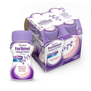 Fortimel - Compact protein fragola 4 bottiglie 125 ml
