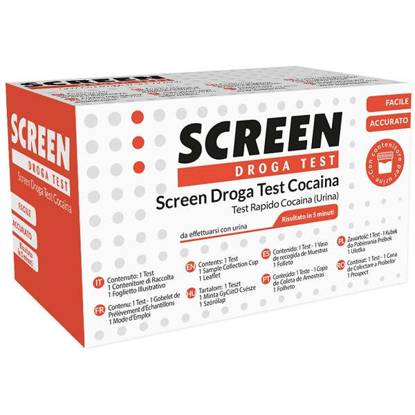 Screen italia - Screen droga test cocaina test antidroga con contenitore urina