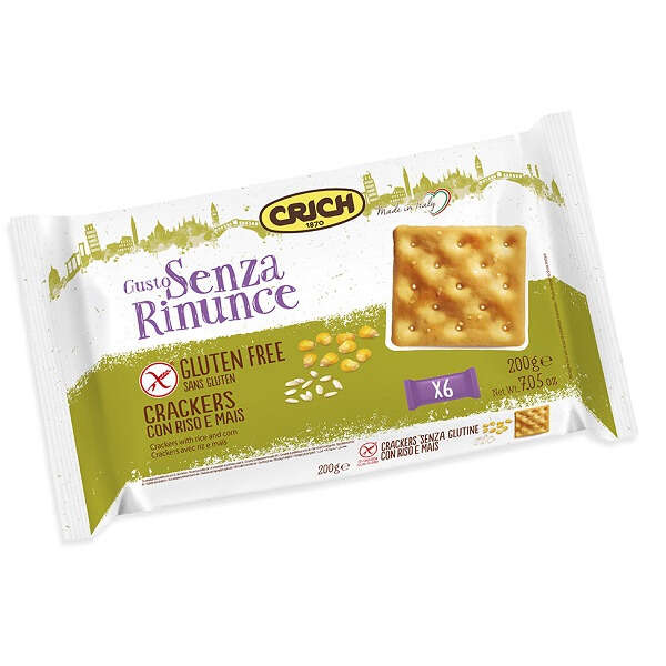 Gusto senza rinunce crackers - Con riso e mais 6 confezioni 200 g