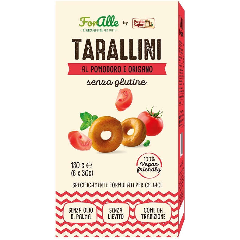 Foralle - Tarallini pomodoro e origano 6 bustine x 30 g