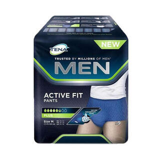 Tena - Pull up uomo  men pants active fit m 9 pezzi
