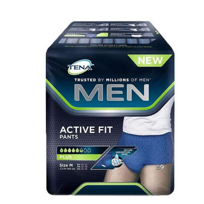 Tena - Pull up uomo  men pants active fit m 9 pezzi