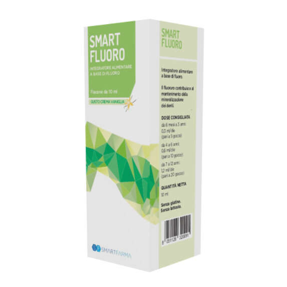 Smart farma - Smart fluoro gocce 10 ml gusto crema vaniglia