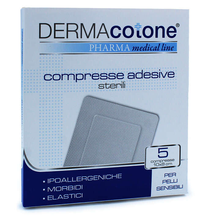 Dermacotone - Compressa adesiva  10x8 cm 5 pezzi