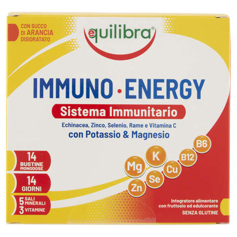Equilibra - Immuno energy sistema immunitario potassio & magnesio 14 bustine monodose