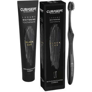Curasept - Black luxury whitening dentifricio 75 ml + spazzolino