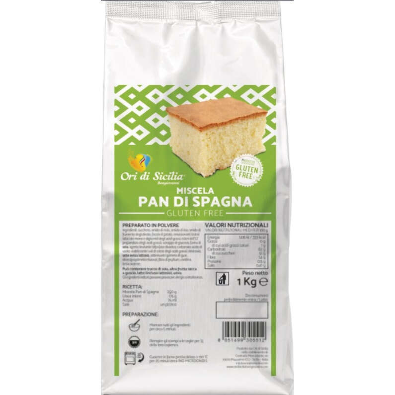 Miscela oro pan di spagna - Ori di sicilia mix oro pan di spagna 1 kg