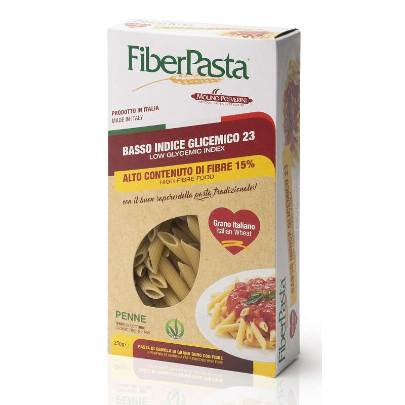 Fiberpasta  penne  basso indice glicemico - Fiberpasta penne basso indice glicemico 250 g
