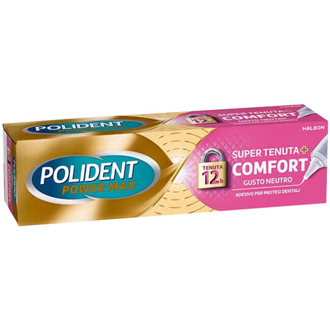 Polident - Crema adesiva protesi dentali  power max super tenuta+comfort 40 g
