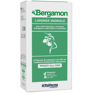 Bergamon - Lavanda vaginale  2 flaconi da 100 ml + 2 cannule erogatrici monouso