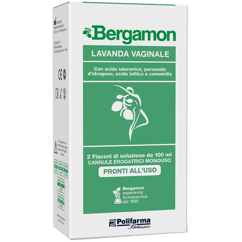Bergamon - Lavanda vaginale  2 flaconi da 100 ml + 2 cannule erogatrici monouso