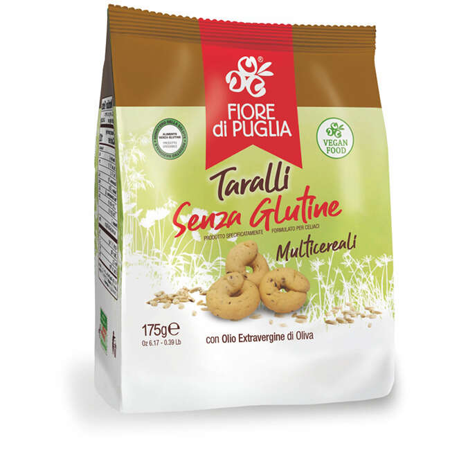 Taralli senza glutine ai multicereali - Fiore di puglia taralli multicereale 175 g