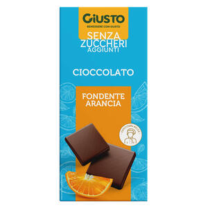 Giusto - Senza zucchero cioccolato fondente arancia 85 g