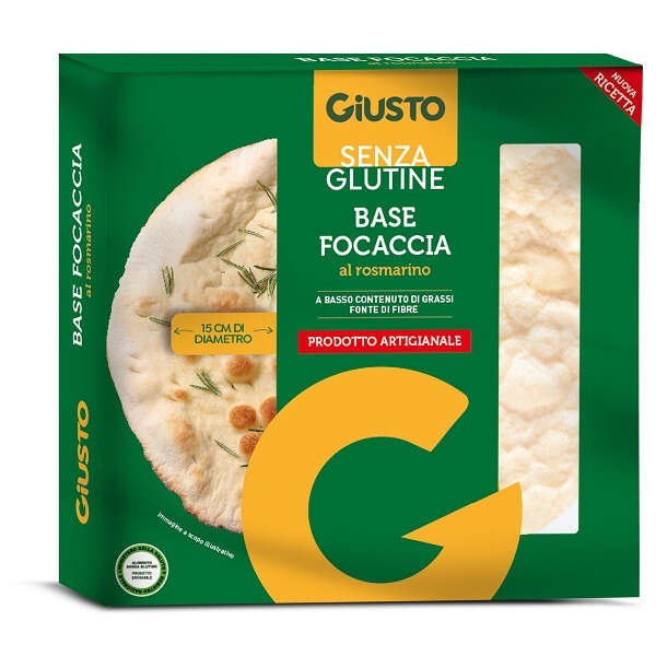 Giusto - Senza glutine fondo focaccia rosmarino 130 g