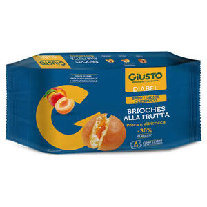 Giusto - Diabel brioche frutta 4 pezzi da 45 g