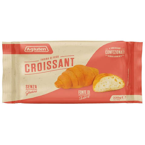 Agluten - Croissant classici 4 pezzi da 50 g latte delattosato