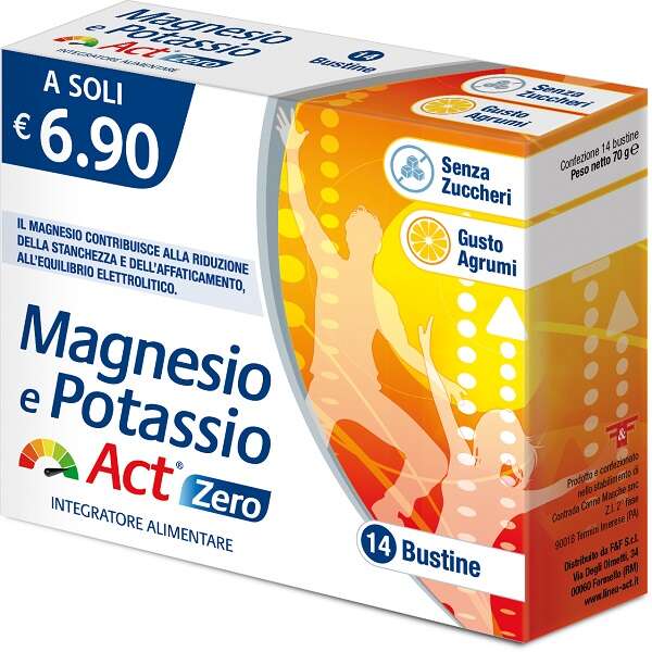 Magnesio e potassio act zero - 14 bustine