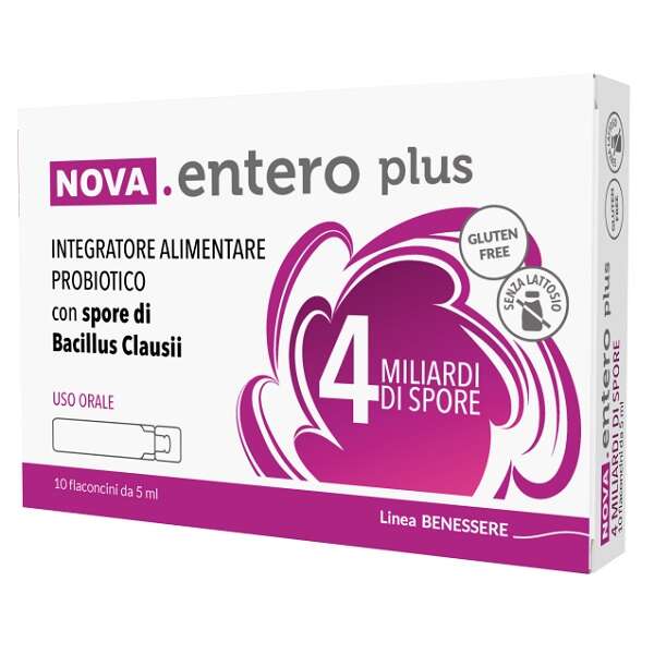 Nova entero 4 miliardi - 10 flaconcini 5 ml senza glutine senza lattosio