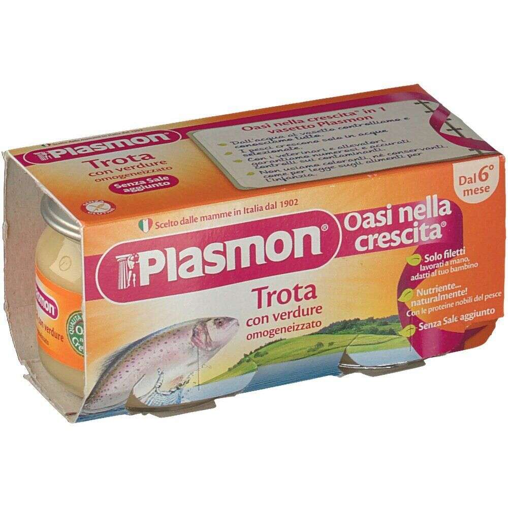 Plasmon - OMOGENEIZZATO TROTA VERDURE 80 G X 2 PEZZI