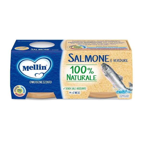 Mellin - Omogeneizzato salmone 2 x 80 g