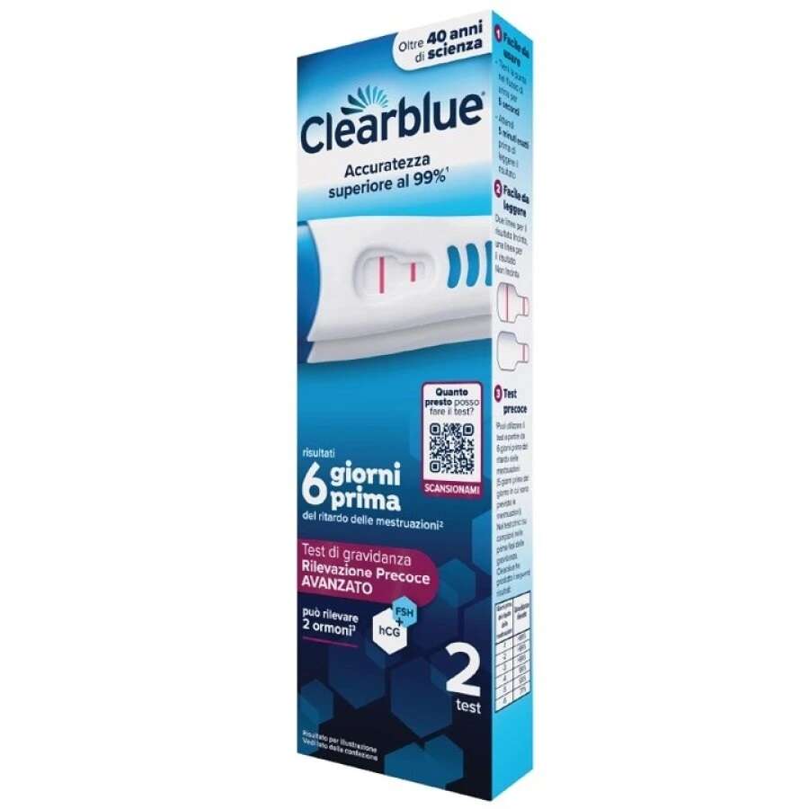 Procter & Gamble - CLEARBLUE TEST GRAVIDANZA RILEVAZIONE PRECOCE AVANZATO 2 PEZZI