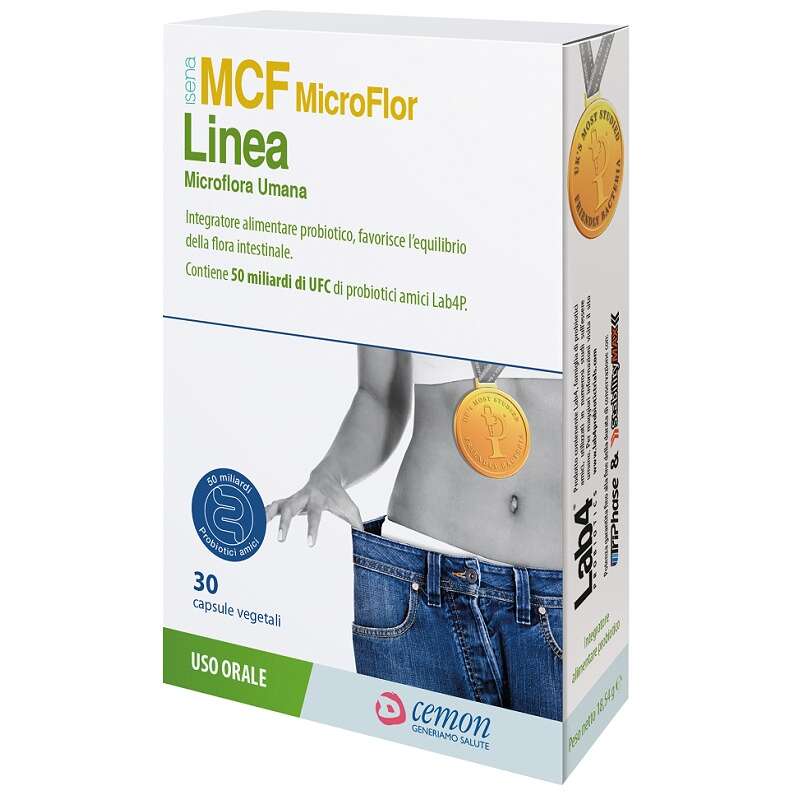 Mcf microflor linea - 30 capsule vegetali senza glutine e senza lattosio