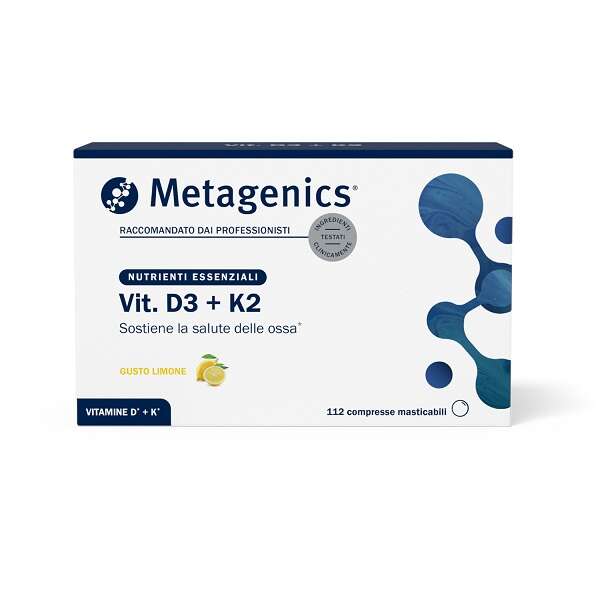 Vitamina d3 + k2 - Vit d3+k2 112 compresse masticabili con edulcoranti gusto limone senza glutine senza lattosio