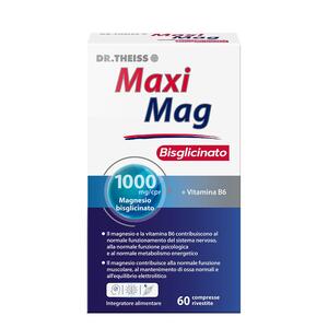 Dr theiss - Maxi mag magnesio bisglicinato 60 compresse rivestite senza glutine senza lattosio