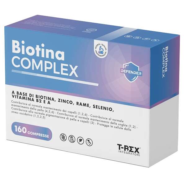 T-rex integratori - Biotina complex 160 compresse da 100 mg