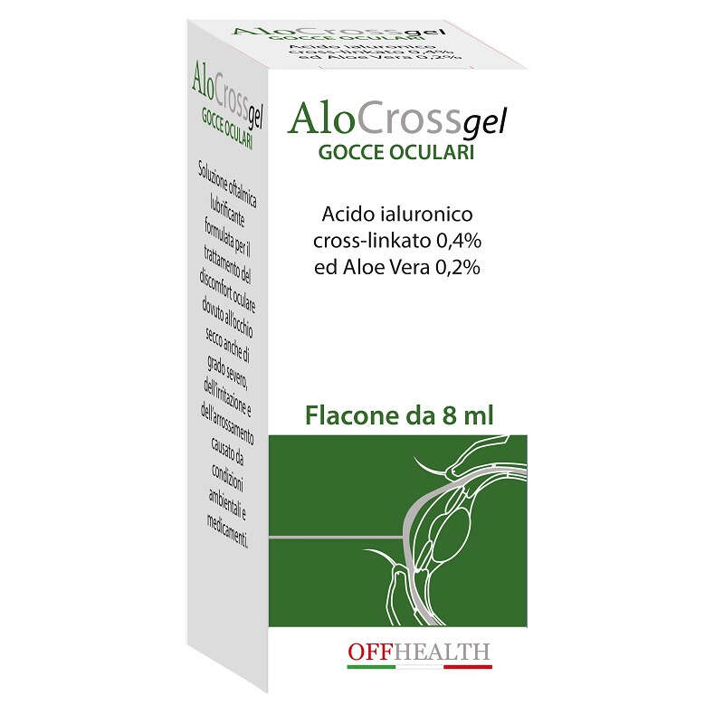 Offhealth - Alocross gocce oculari acido ialuronico cross-linkato 0,2% e aloe vera 8 ml