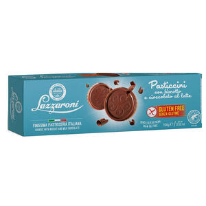 Lazzaroni - Pasticcini biscotto/cioccolato al latte 100 g